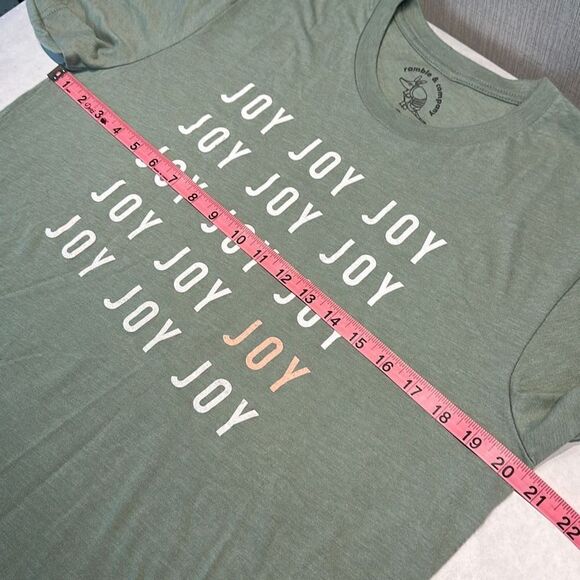 Ramble & Co JOY T-shirt Size Large Green White - Picture 5 of 6